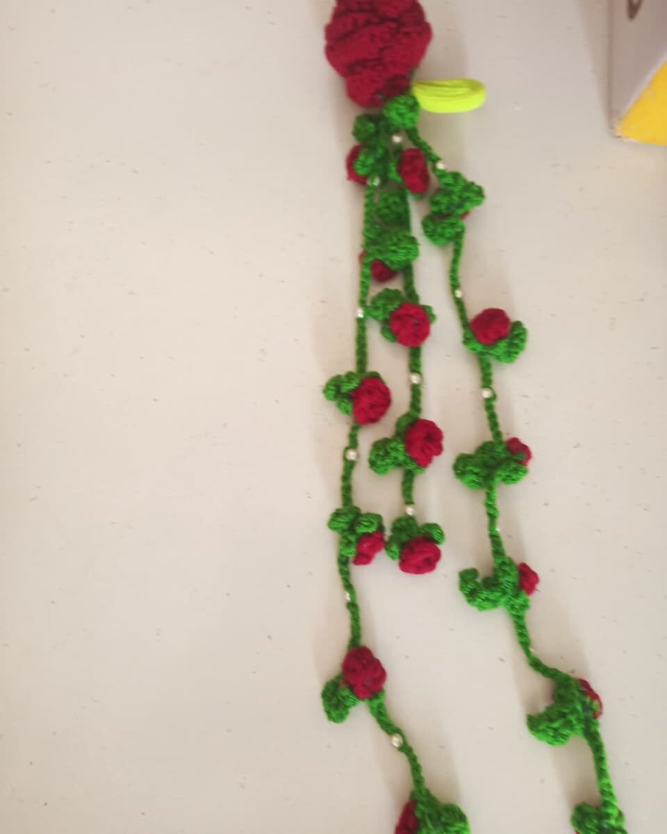Handmade crochet creation of hair accessories