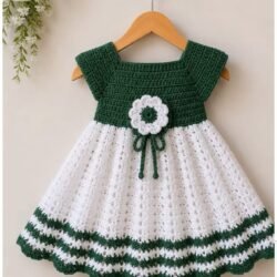 Handmade crochet creation of kid's set Just jarsi or frock