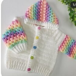 andmade crochet creation of kid's set Just jarsi or frock