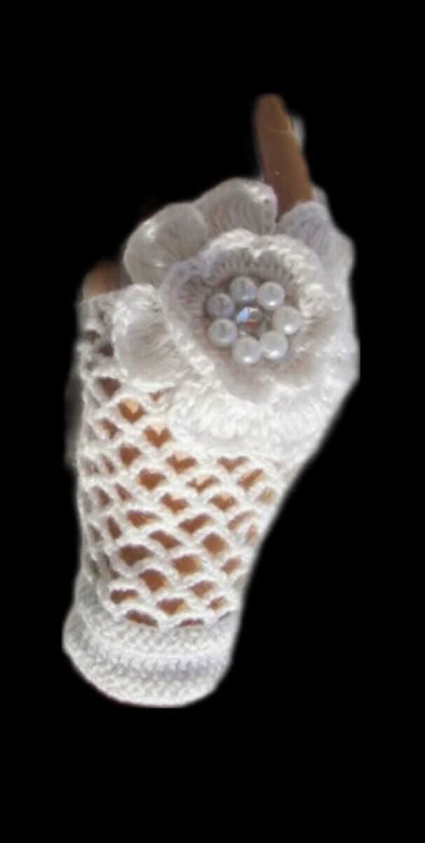 Handmade crochet creation of hand